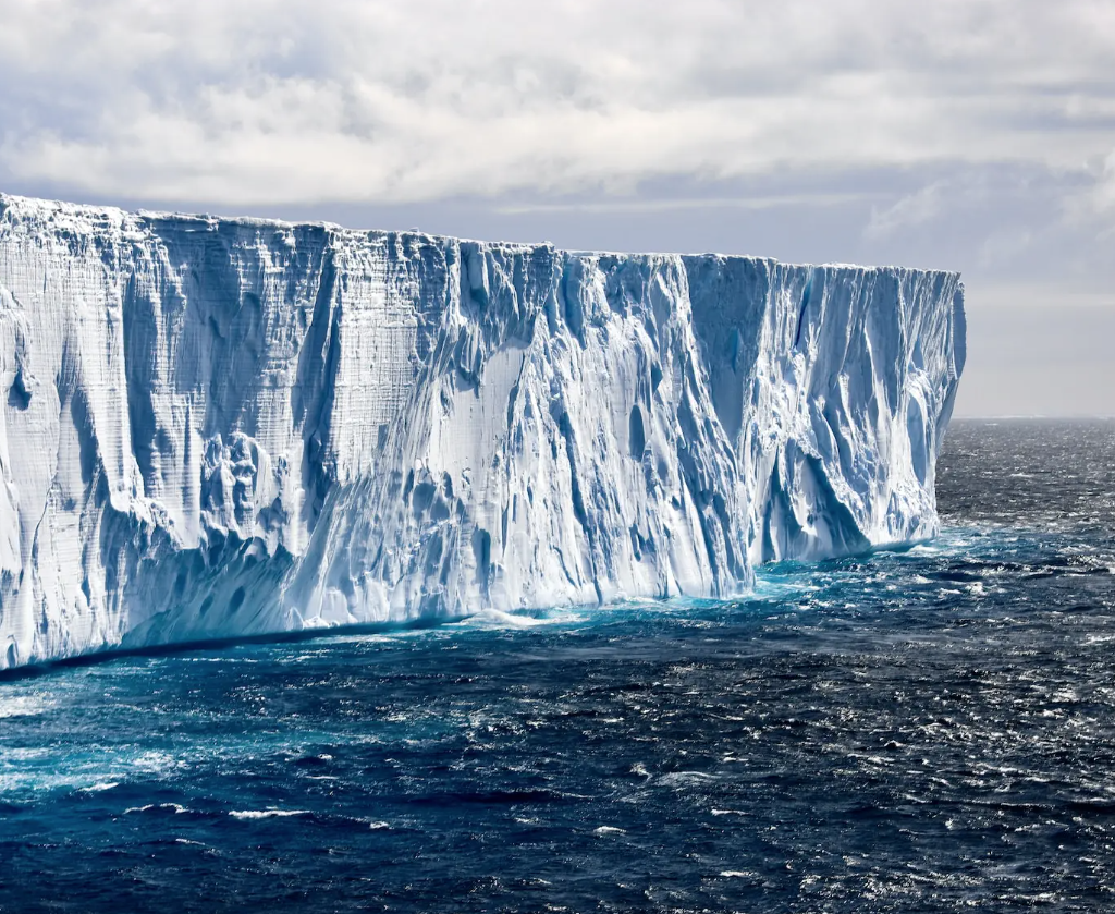 Melting glaciers in Antarctica