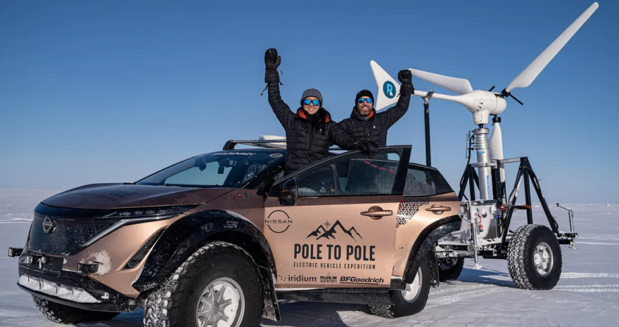 Rinnovabili • pole to pole by electric car