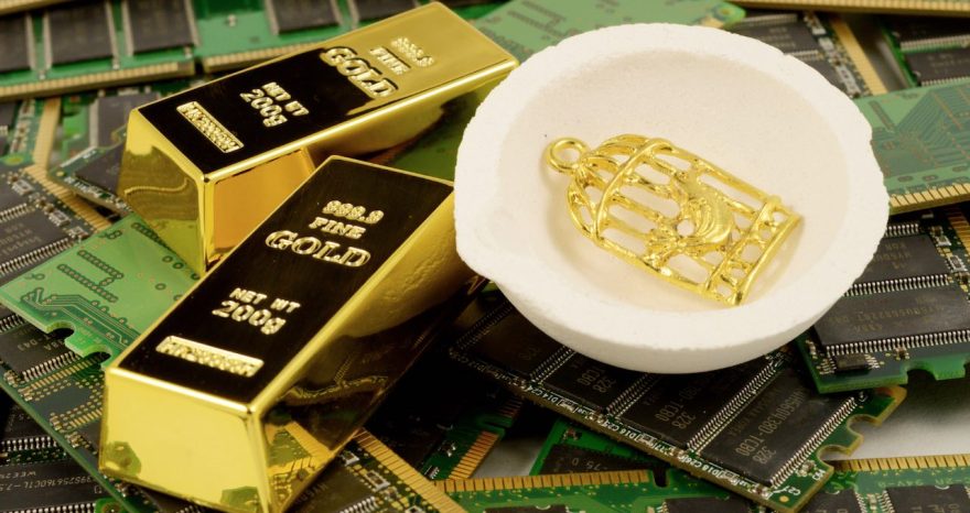 Rinnovabili • Extracting gold from electronic waste: efficiency increases tenfold