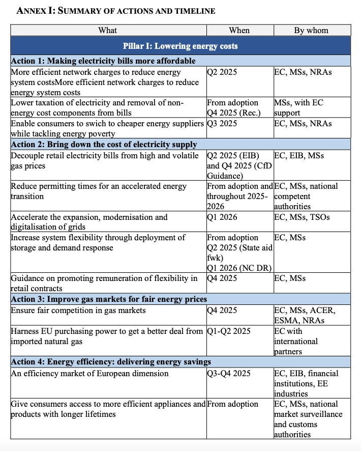 Action Plan for Affordable Energy